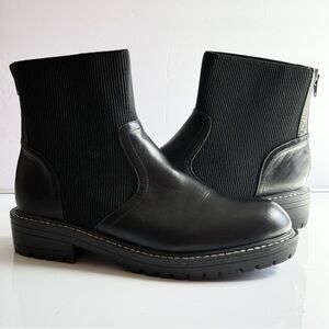 Evans Tammy Black Ankle Boots Wide Fit Size 11